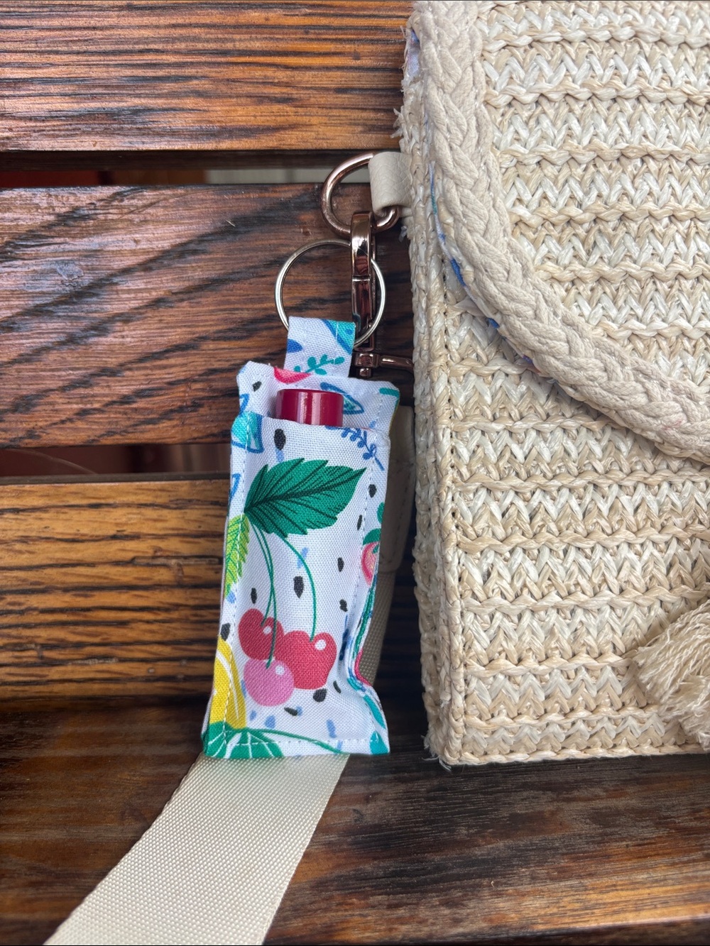 Fruit Keychain Chapstick Holder